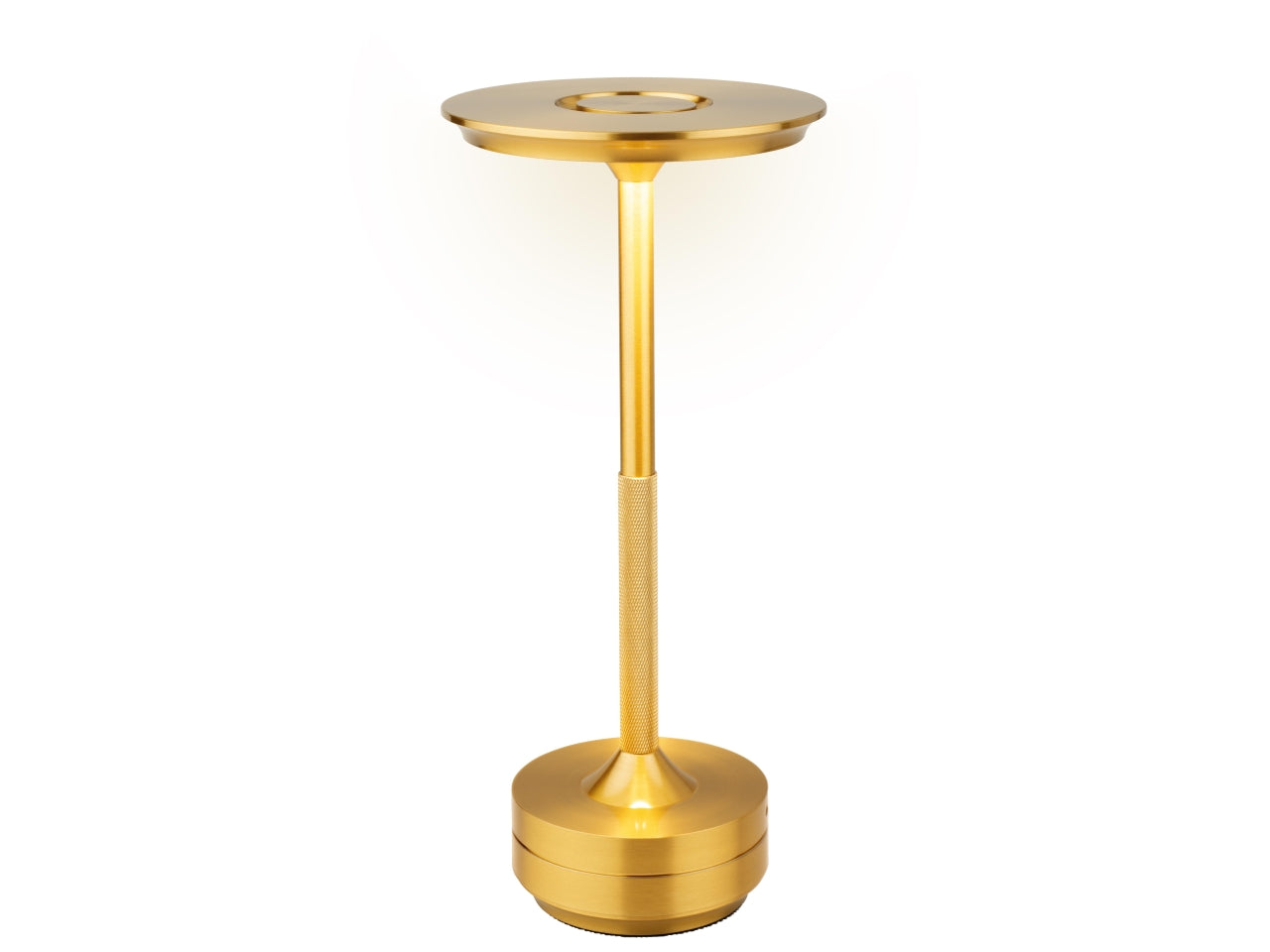 Lampada da tavolo a led in alluminio d.20x28cm a batteria oro