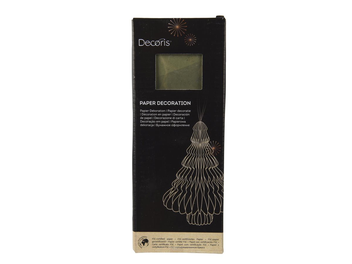 Decorazione albero in carta 15xh.20cm verde