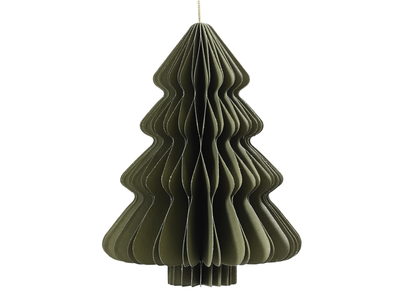 Decorazione albero in carta 30xh.40cm verde