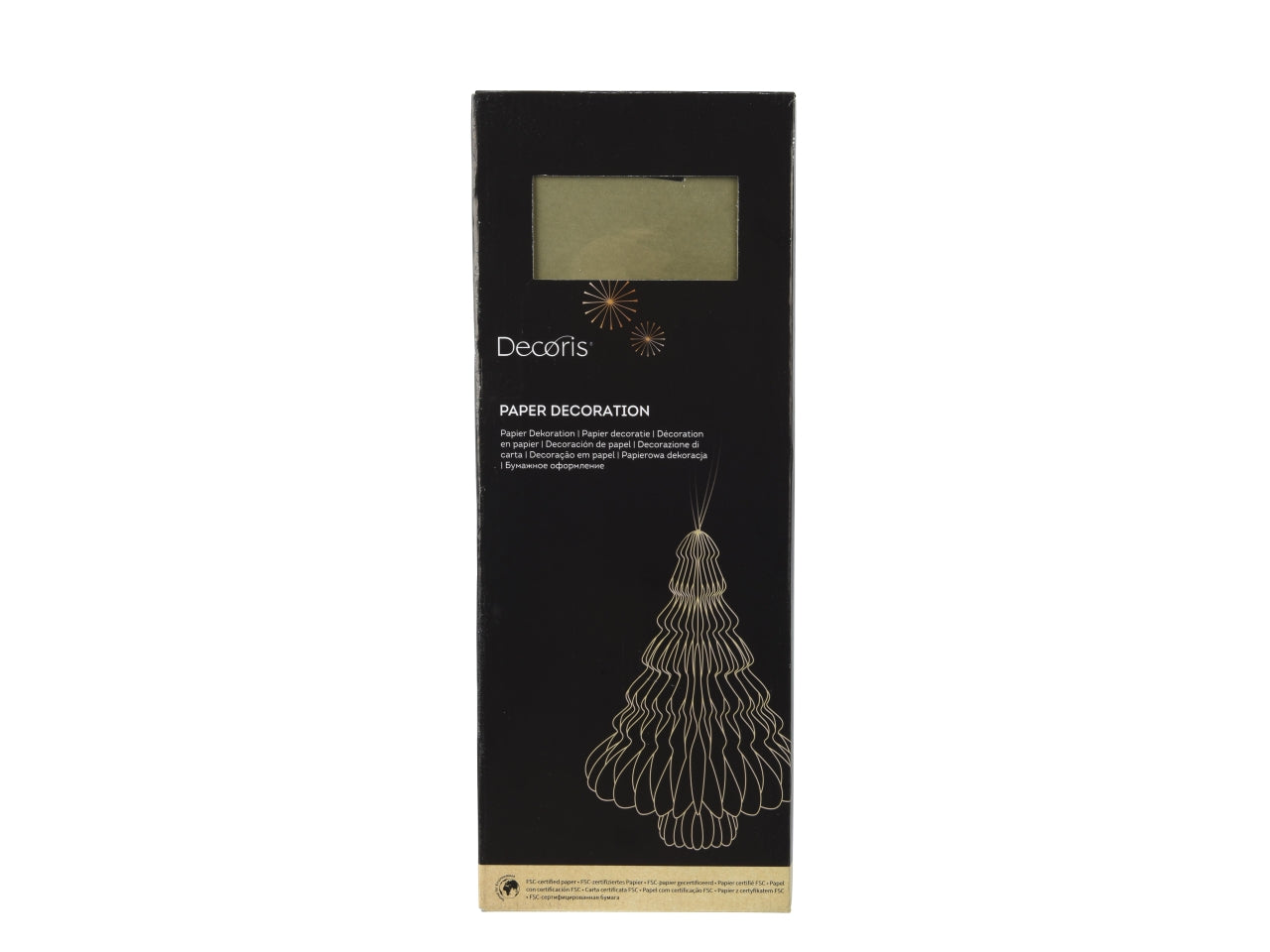 Decorazione albero in carta 30xh.40cm verde