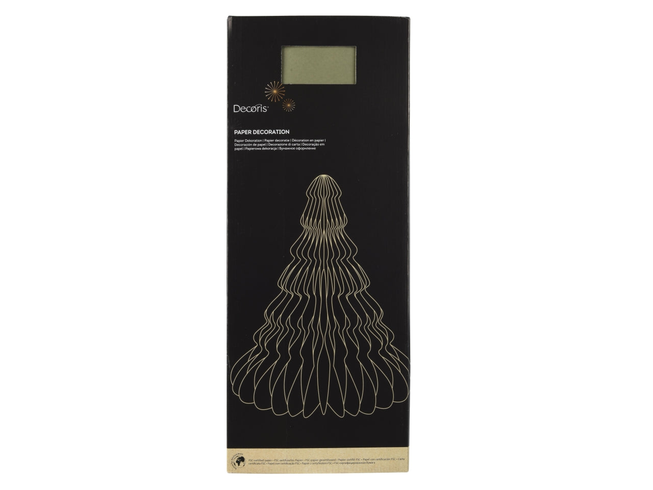 Decorazione albero in carta 72xh.90cm verde