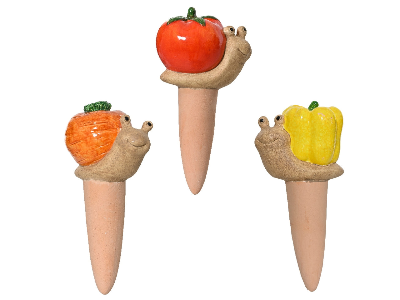 Lumaca picchetto da pianta per irrigazione in terracotta misure 6x8cm x altezza 15cm