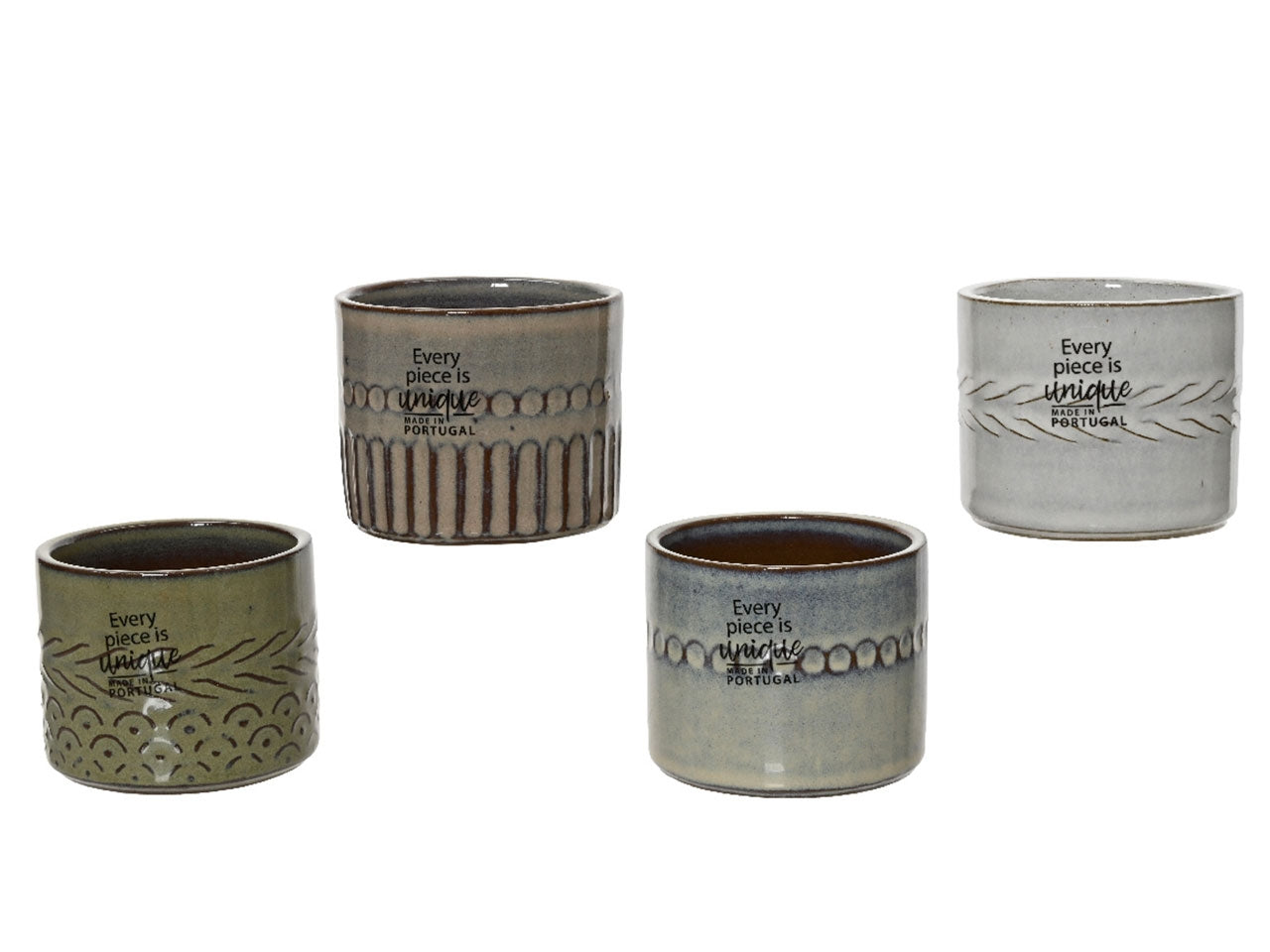 Vasetto portapianta in gres diametro 7,1 x altezza 5,9cm in 4 colori assortiti