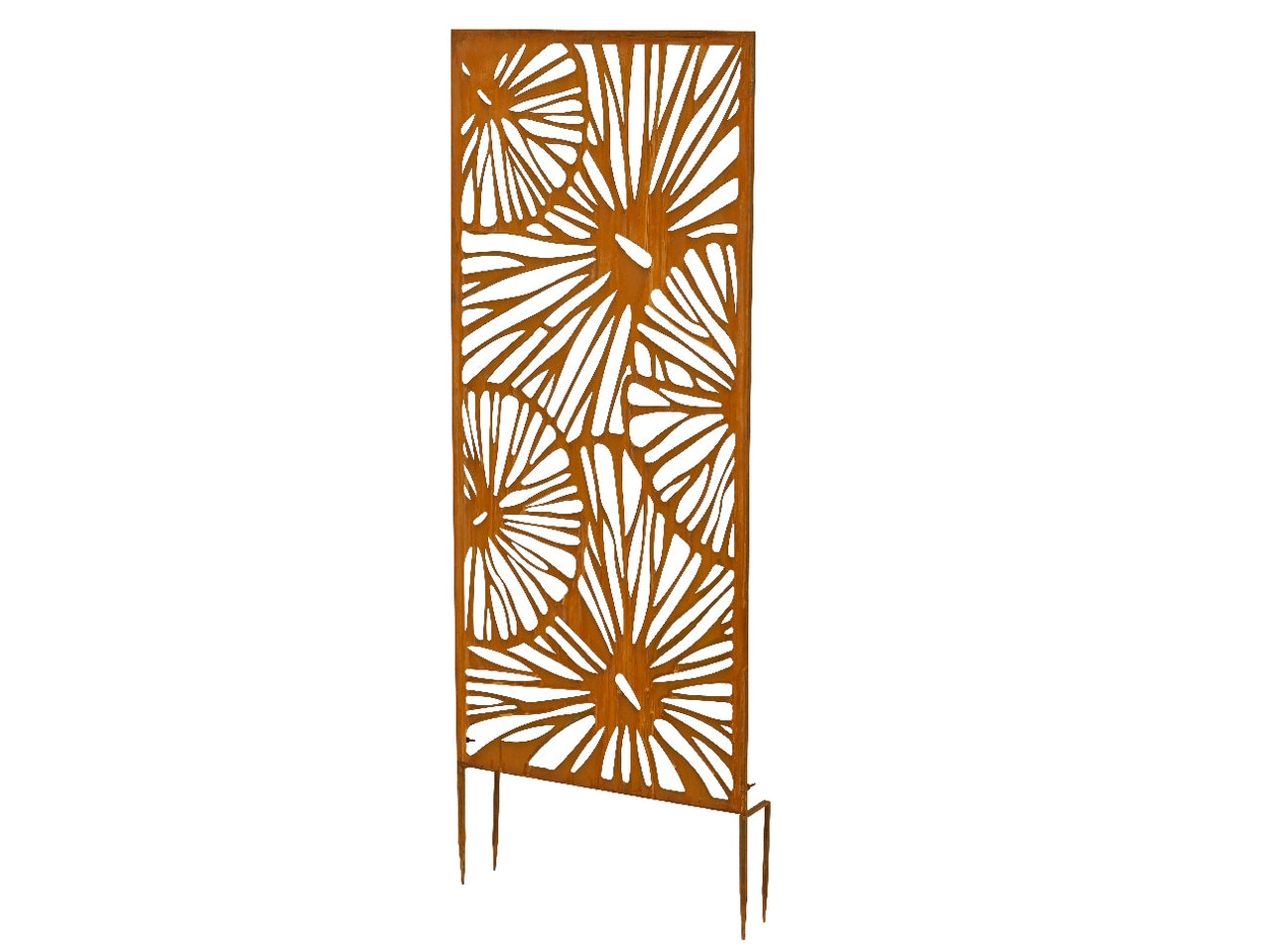 Frangivista in metallo per esterno 54x20cm x altezza 138cm colore ruggine