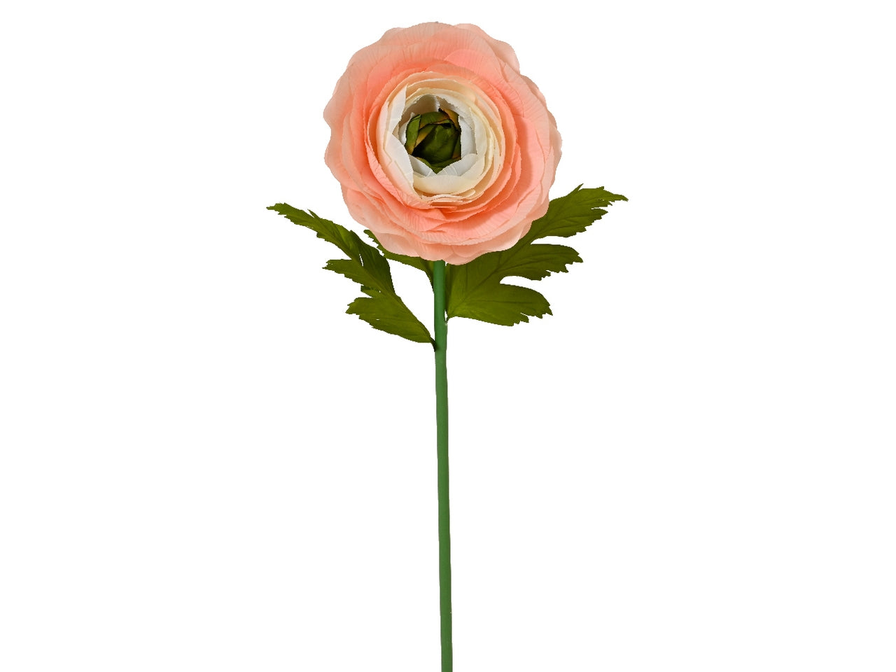 Ranuncolo rosa pesco 35x35cm x altezza 125cm in poliestere