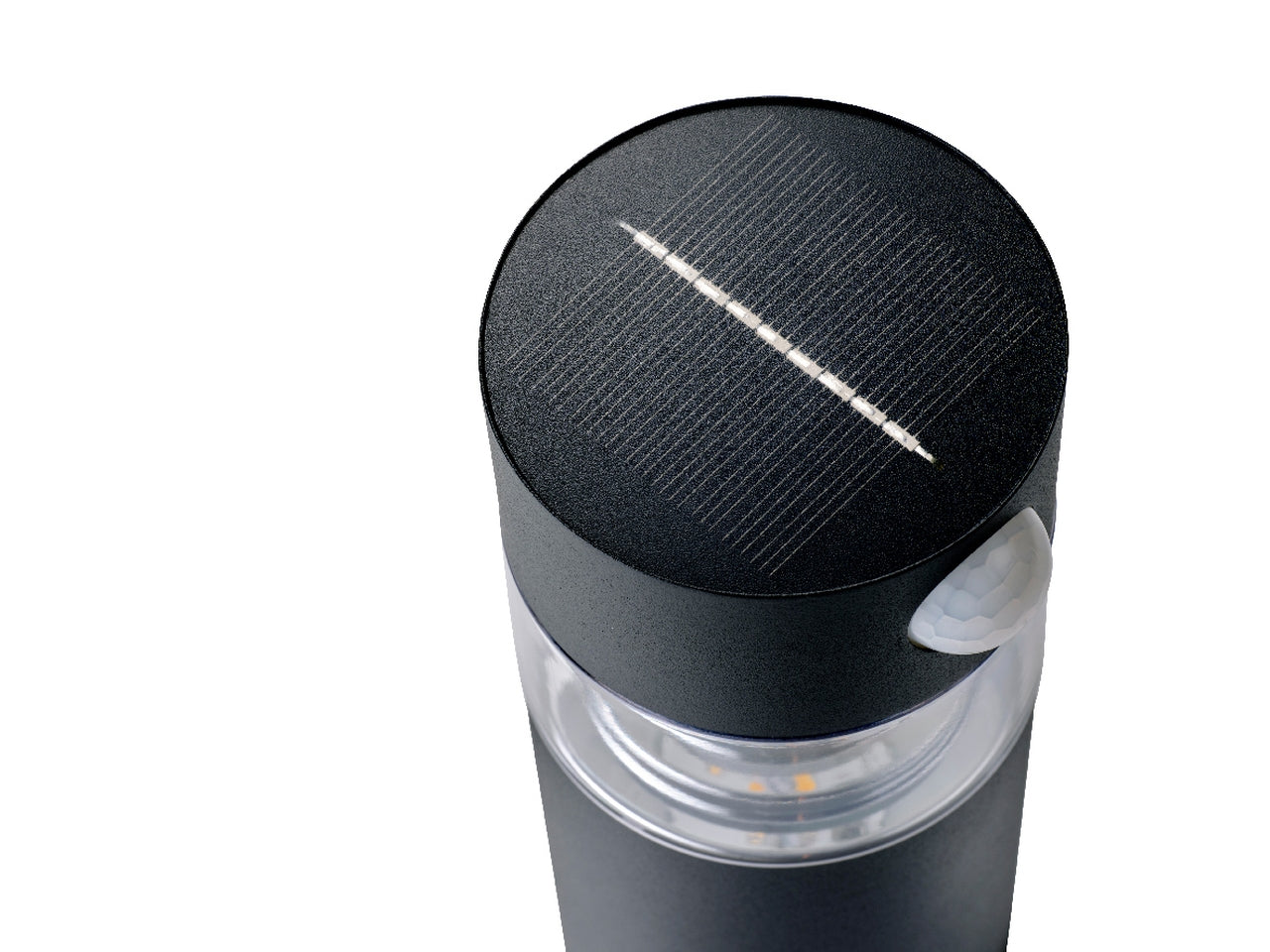 Faretto solare da giardino in acciaio diametro 7,6cm x altezza 18cm in 3 colori assortiti luce fissa bianco caldo