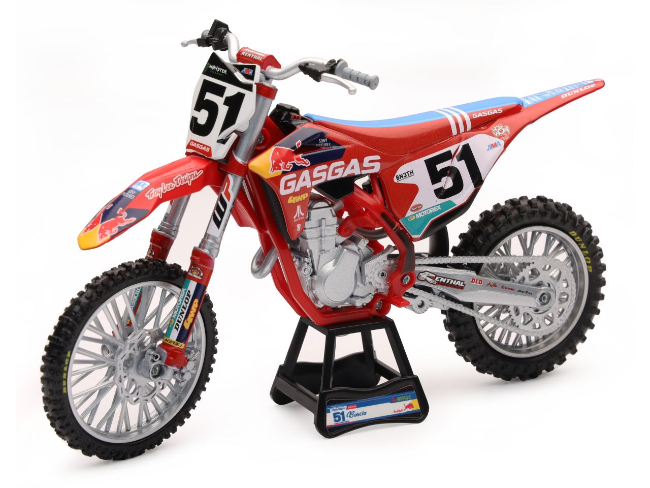 Moto redbull gasgas mc450f factory racing team - justin barcia 51 in scala 1:12