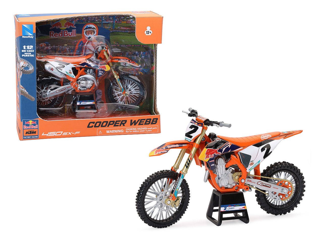 Red bull ktm 450sx-f factory racing team- cooper webb n.2 scala 1:12