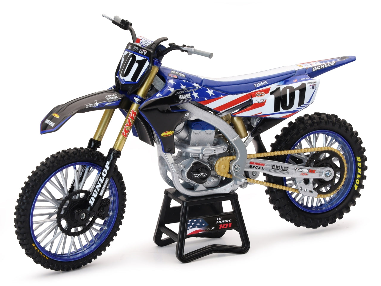 Yamaha yz450f motocross of nation bike eli tomac 101 scala 1:12