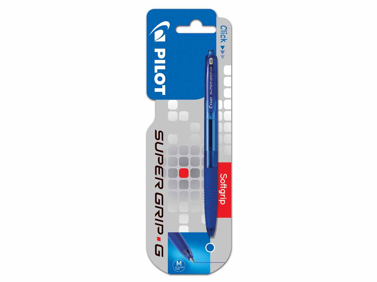 Pilot penna a sfera super grip 1.0 blu