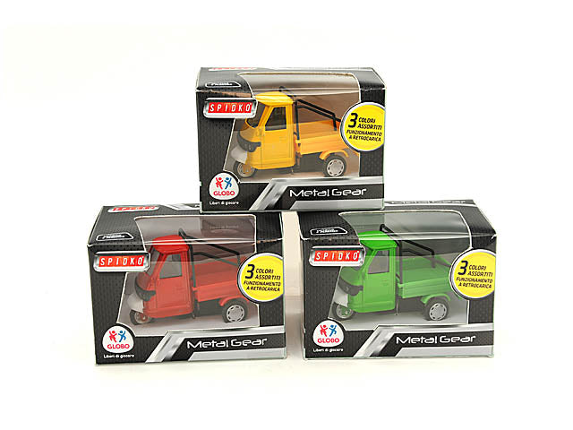 Spidko veicolo 3 ruote die cast 3 colorati