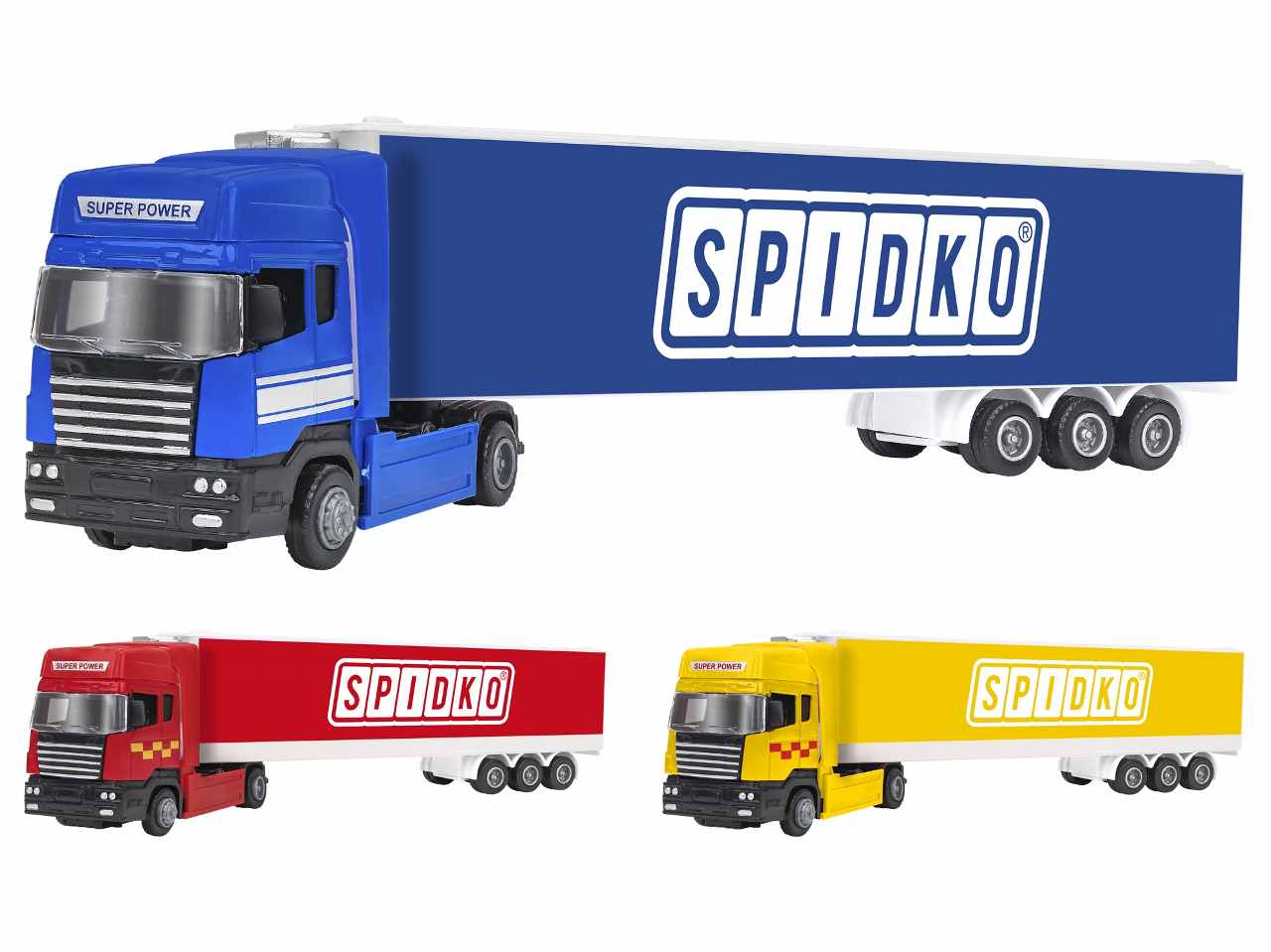 Spidko camion 32cm die cast 3 colorati