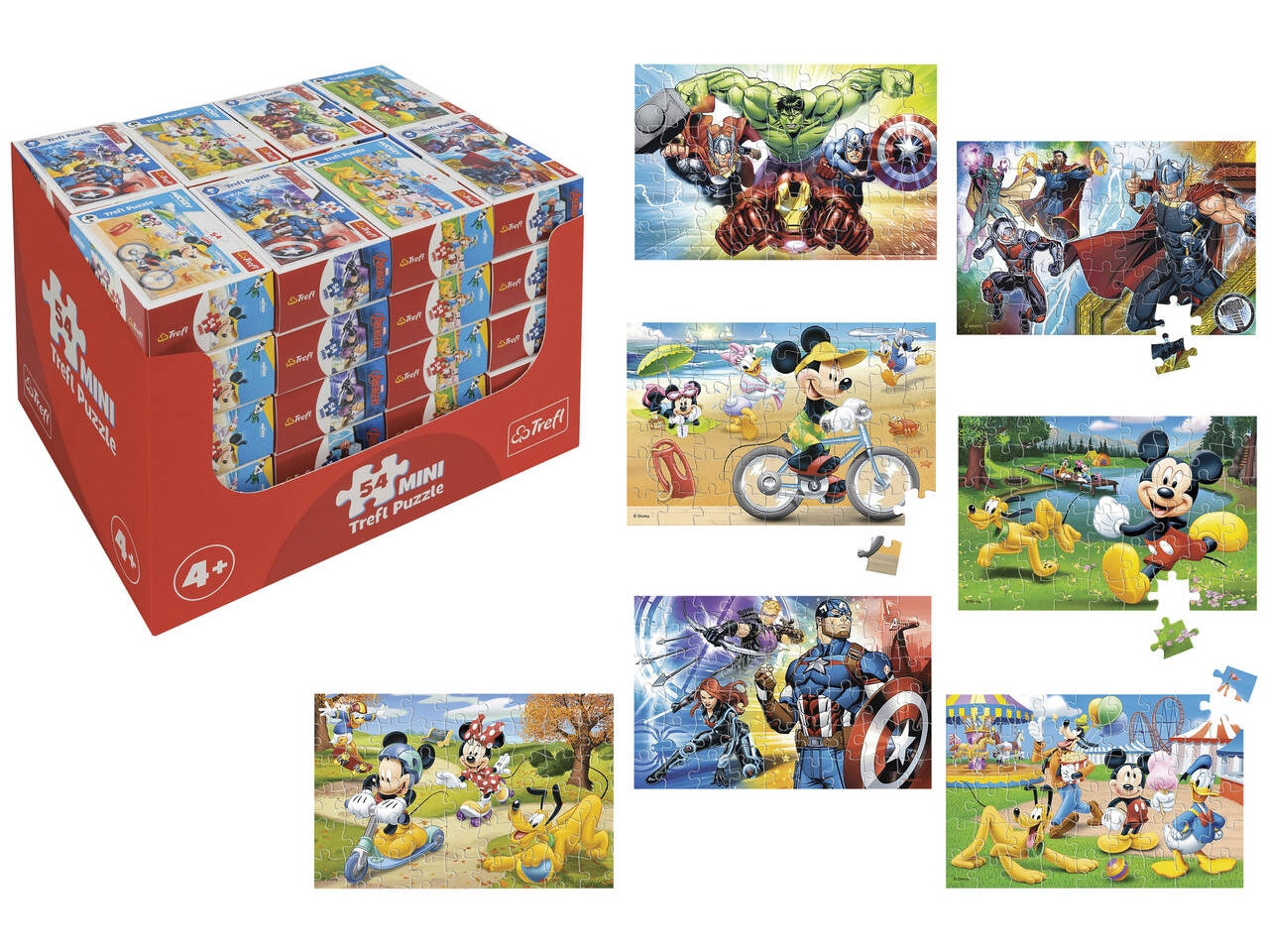 Trefl puzzle 54 mini 40pezzi Mickey Avenger assortiti