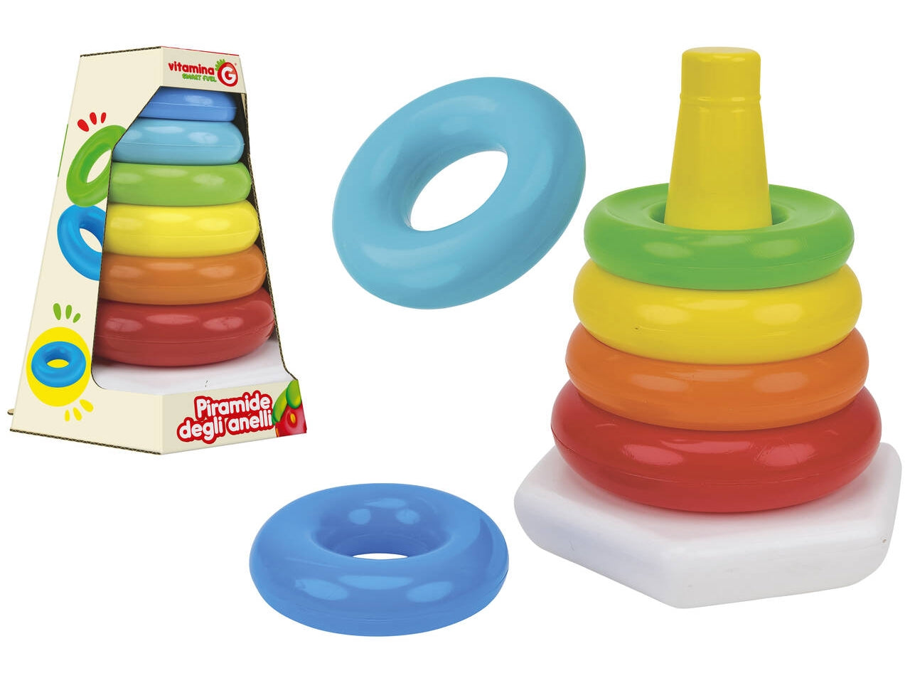 Vitamina G torre impilabile con 6 anelli