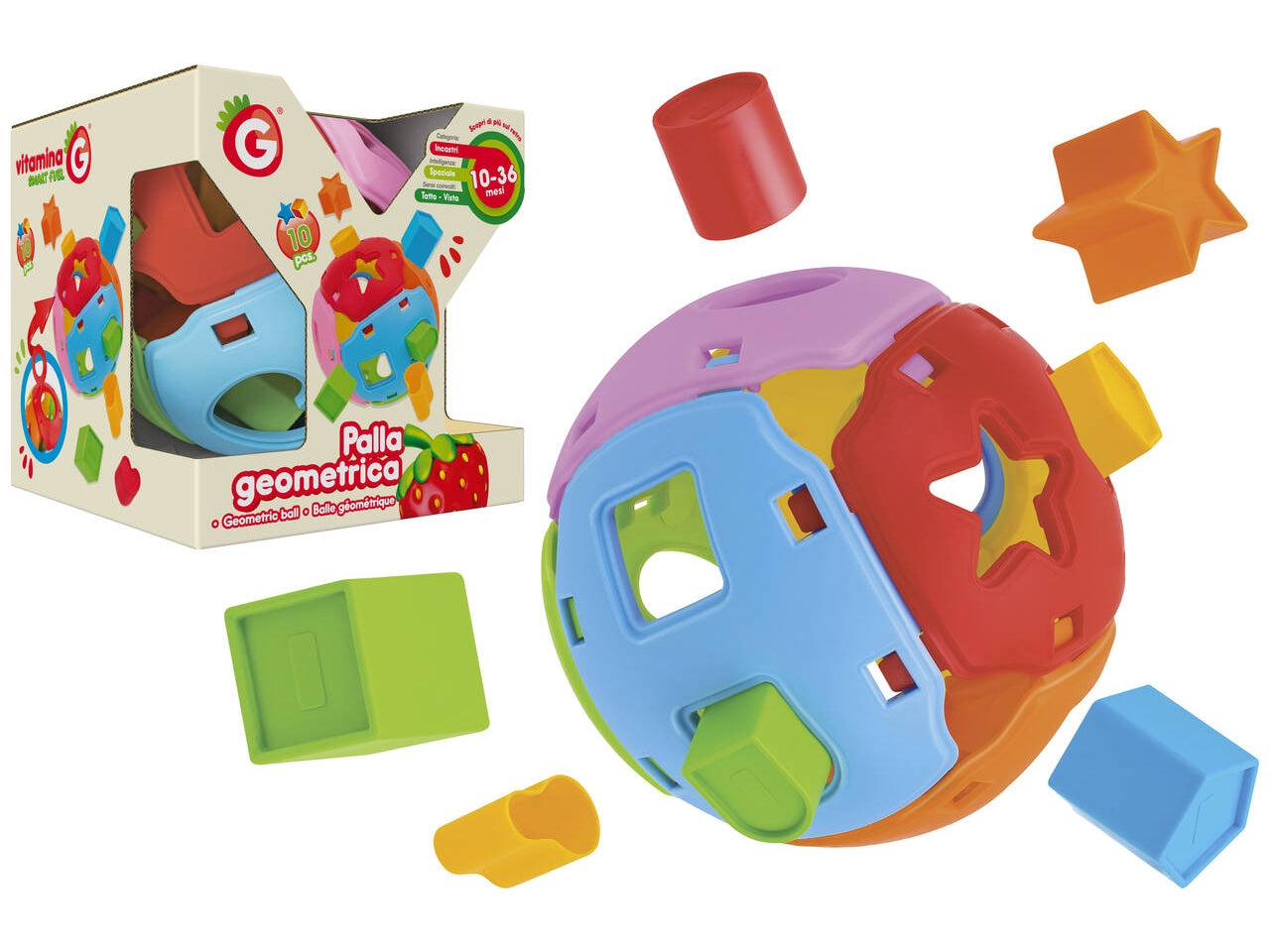 Vitamina G palla 16cm con formine set da 10pezzi