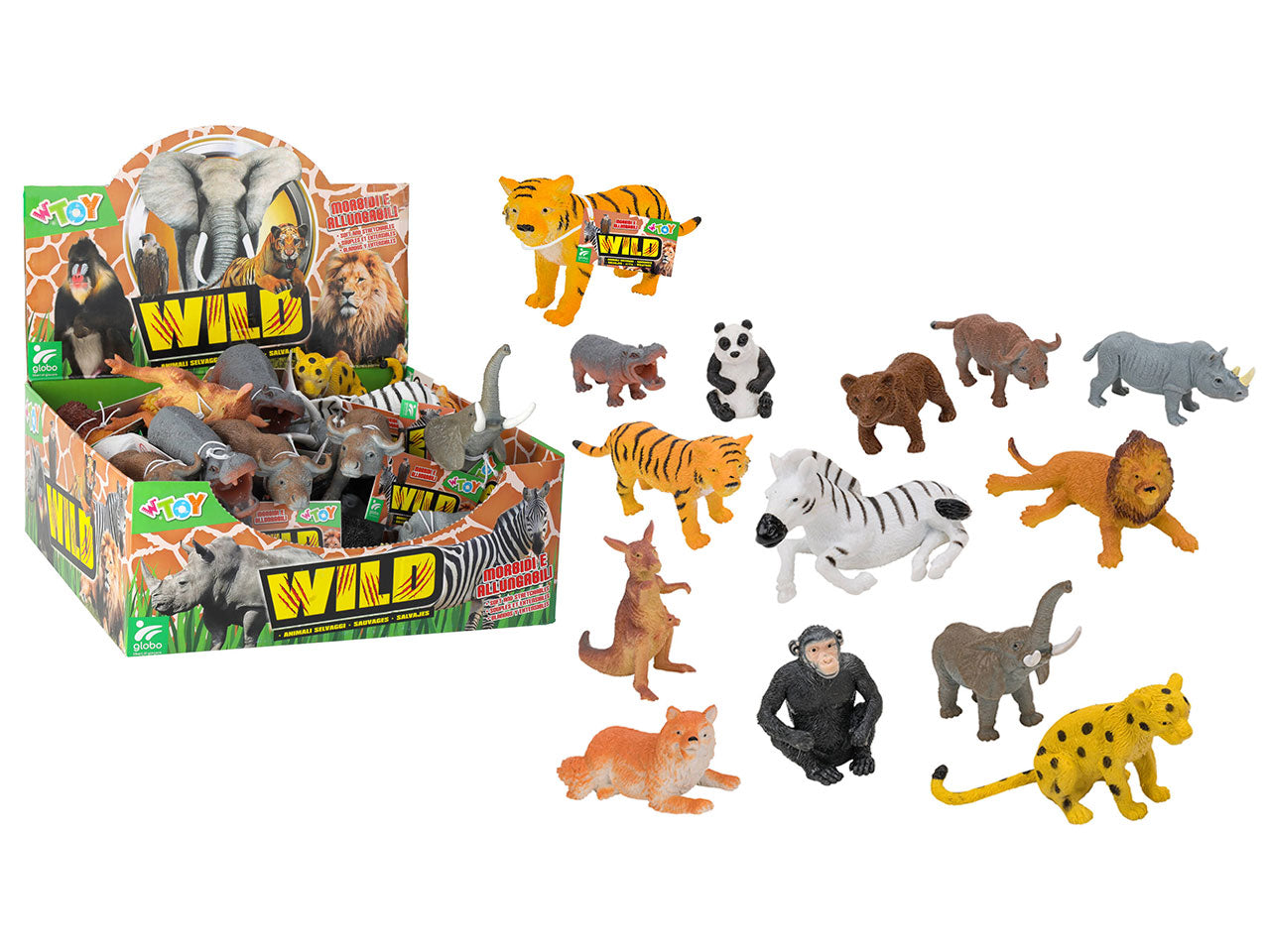 Wtoy animali feroci allungabili in 12 assortimenti