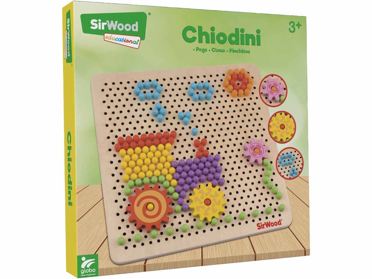 Giochi chiodini c/base in legno 280 pezzi 41605