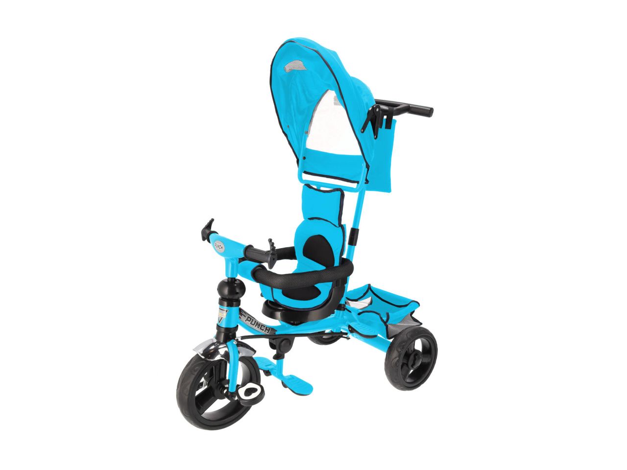 Triciclo in metallo vitamino evo con pedali paras colore azzurro