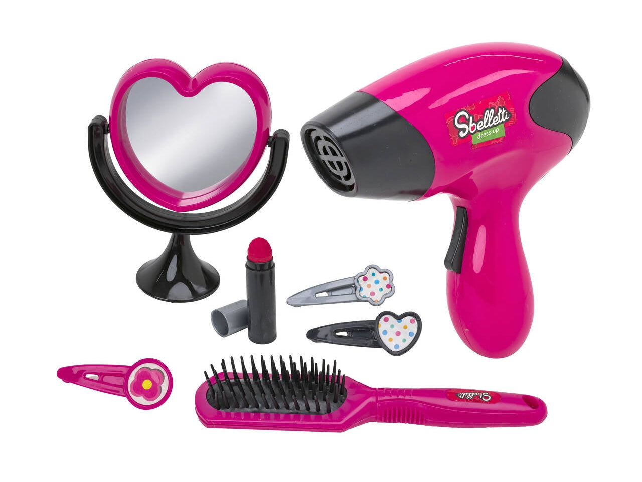 Sbelletti set gioco parrucchiera con phon batteria assortiti