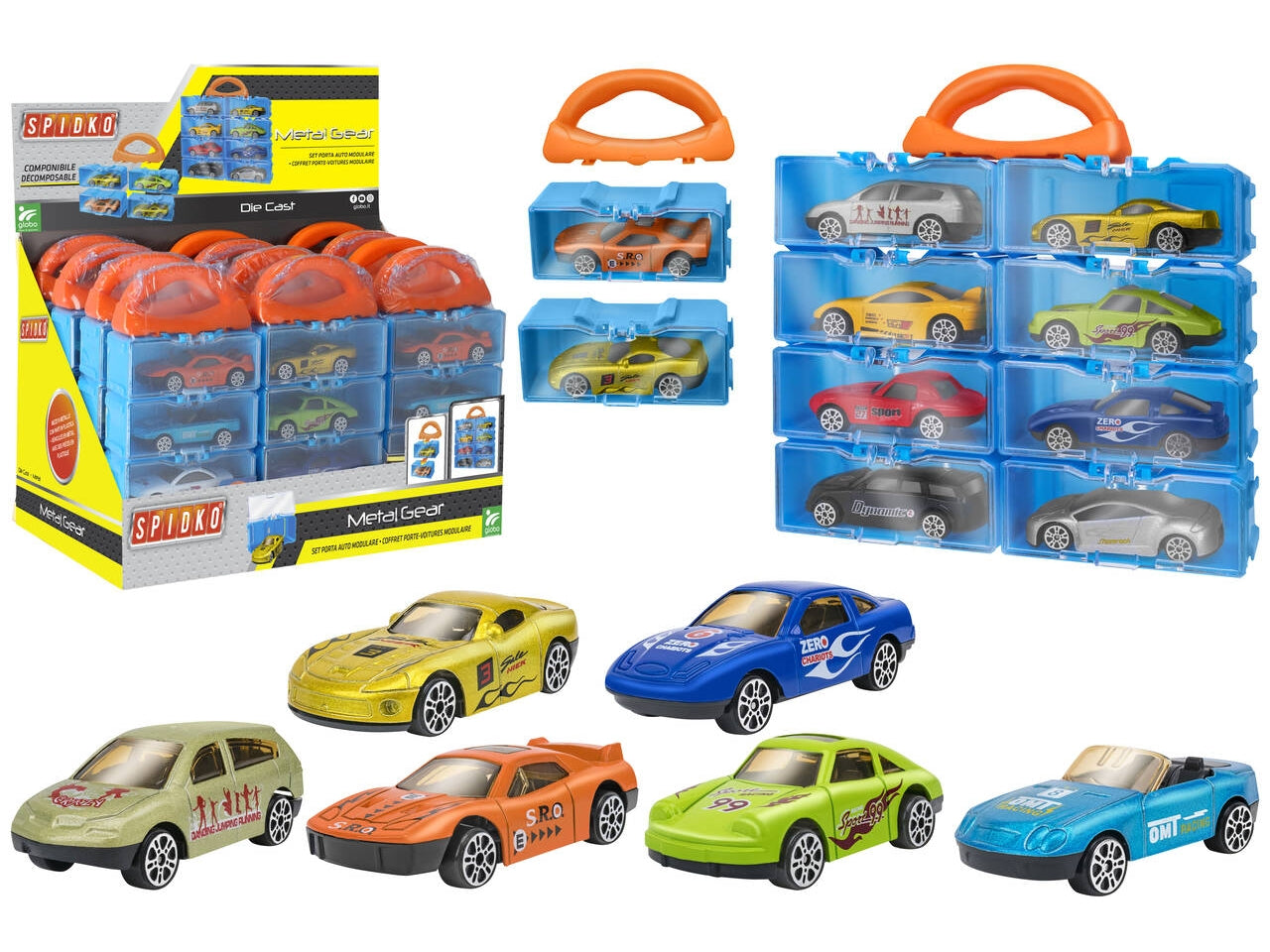 Spidko auto die cast 1:64 set da 4pezzi assortiti