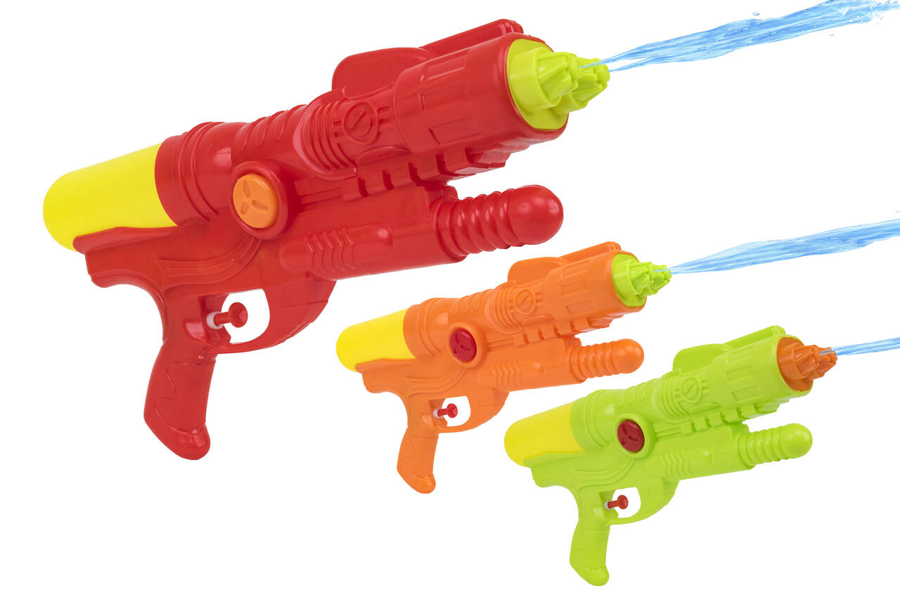 Pistola acqua doppio spruzzo 30cm - disponibile in 3 colori