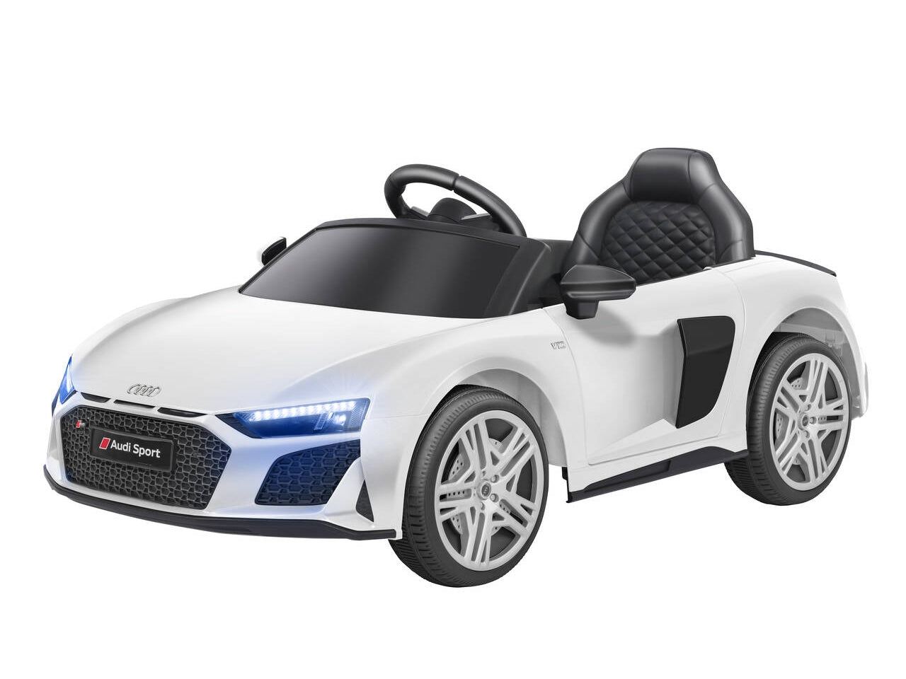 Auto elettrica audi r8 spider bianca 12v 4,5ah