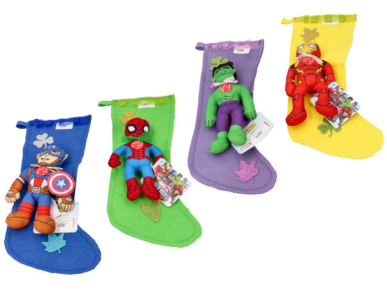 Calza 35cm in pannolencio con personaggio avengers sonoro