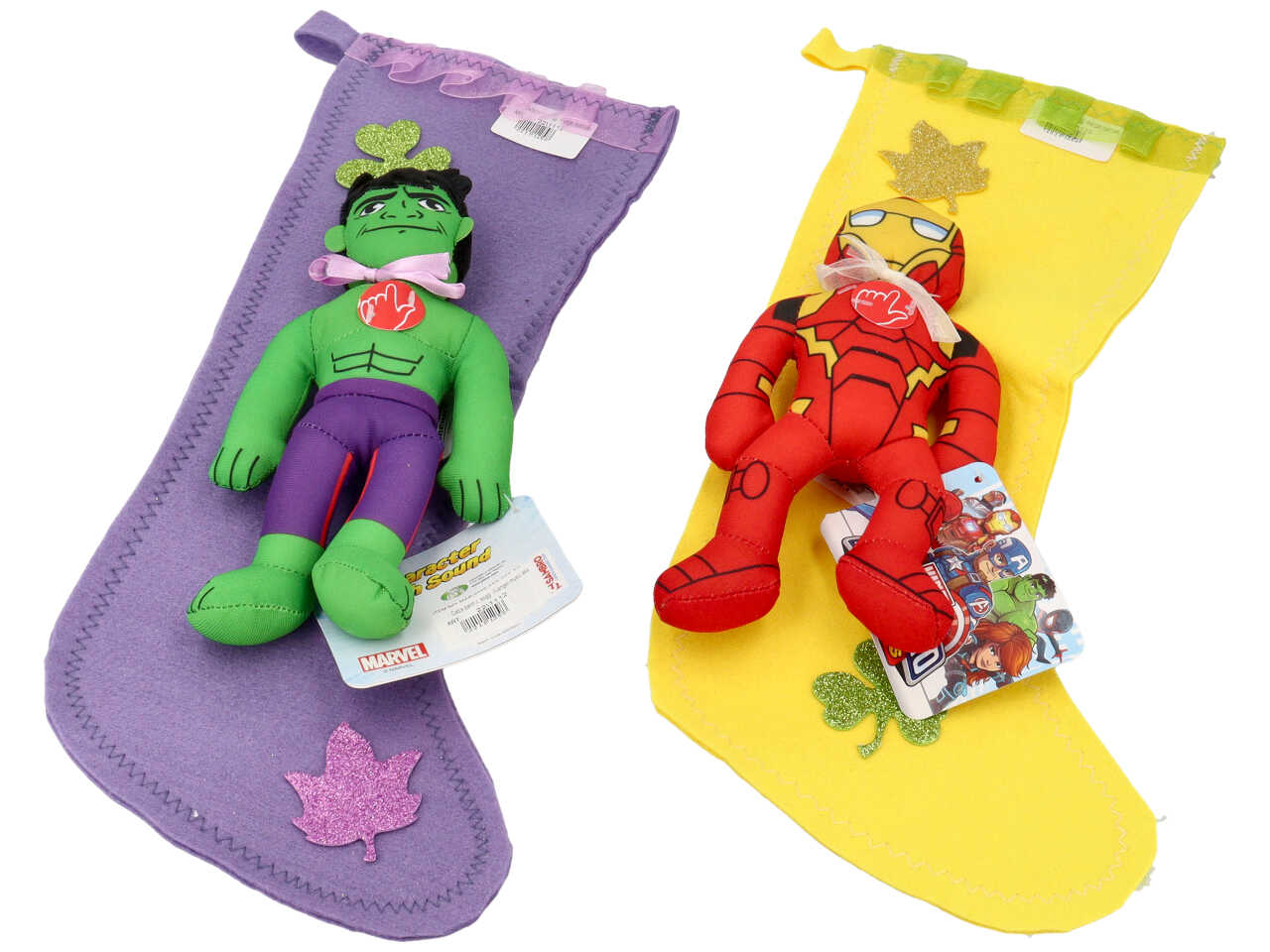 Calza 35cm in pannolencio con personaggio avengers sonoro