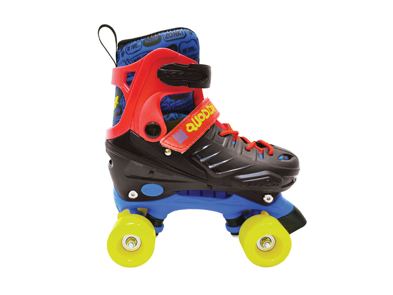 Pattini linea quoddy taglia 35-38 boy con 4 ruote allungabili fino a quattro misure e freno a tampone