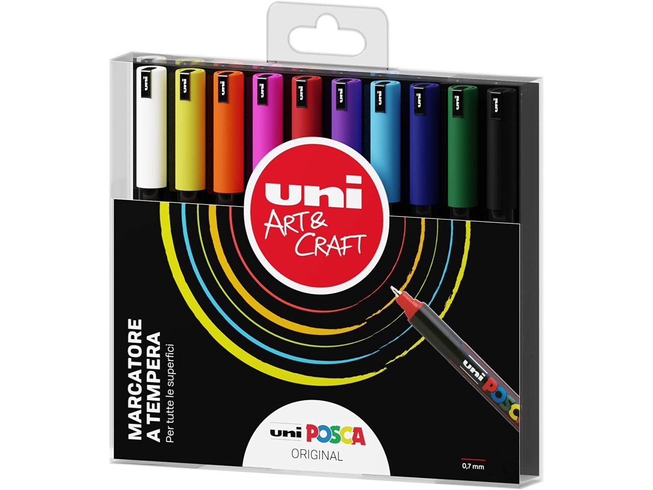 Marcatore poscapen colori assortiti - la confezione contiene 10 marcatori