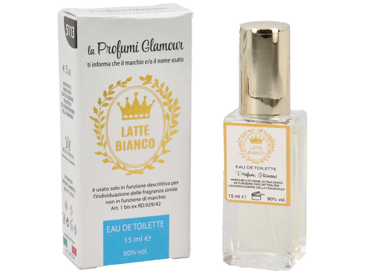 Profumo unisex 15ml latte bianco