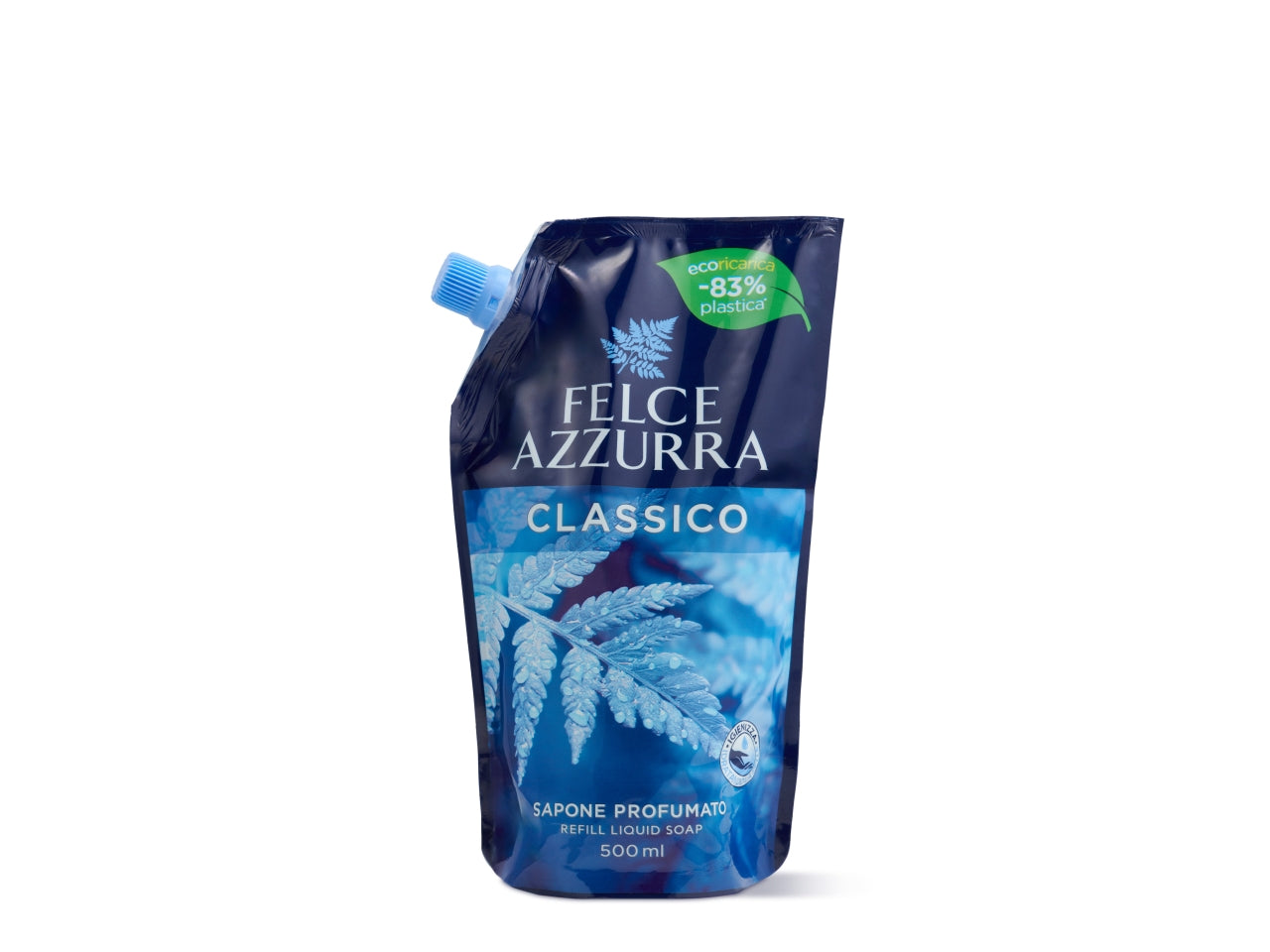 Sapone liquido Felce Azzurra 500ml ecoricarica - detergente mani e viso per tutti i tipi di pelle, pH neutro, pelle morbida e profumata $