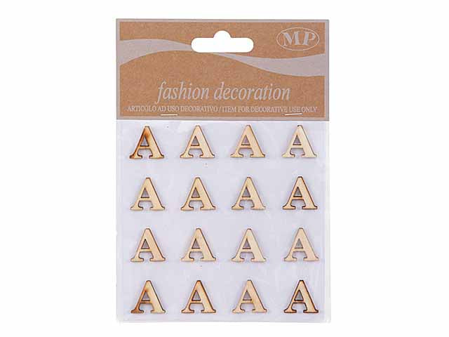 Lettere legno 10mm. 16 pezzi a t067a