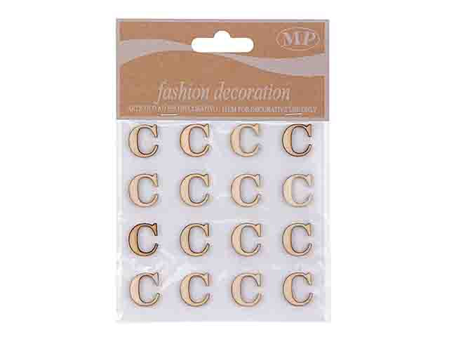 Lettere legno 10mm. 16 pezzi c t067c