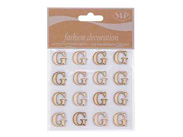 Lettere legno 10mm. 16 pezzi g t067g
