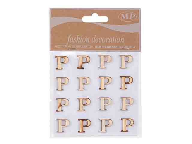 Lettere legno 10mm. 16 pezzi p t067p
