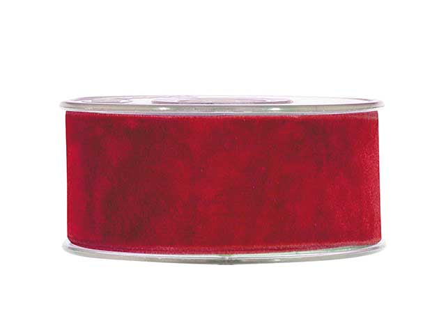Nastro doppio velluto 4cmx7mt rosso