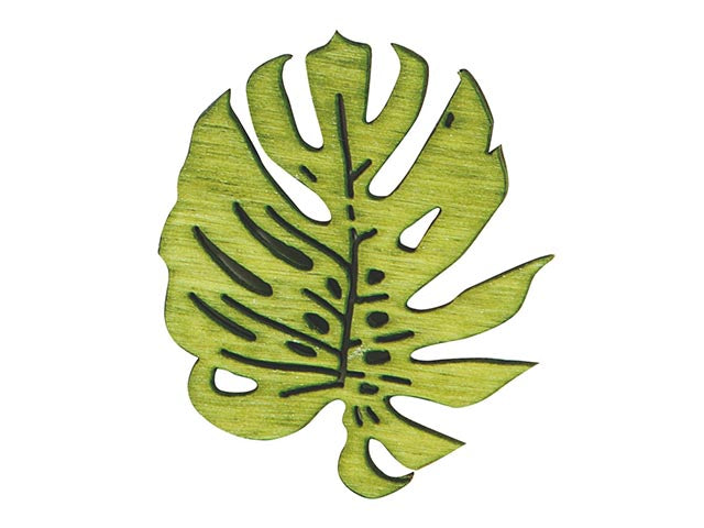 Dec.wood foglia 4cm green 24 pezzi n438p