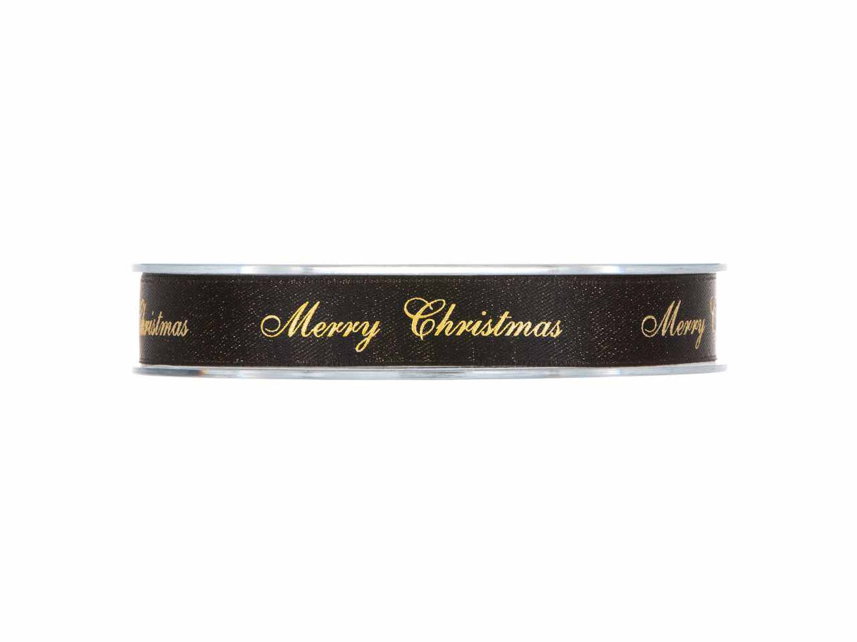 Nastro frederik merry christmas 1,5cmx25mt nero