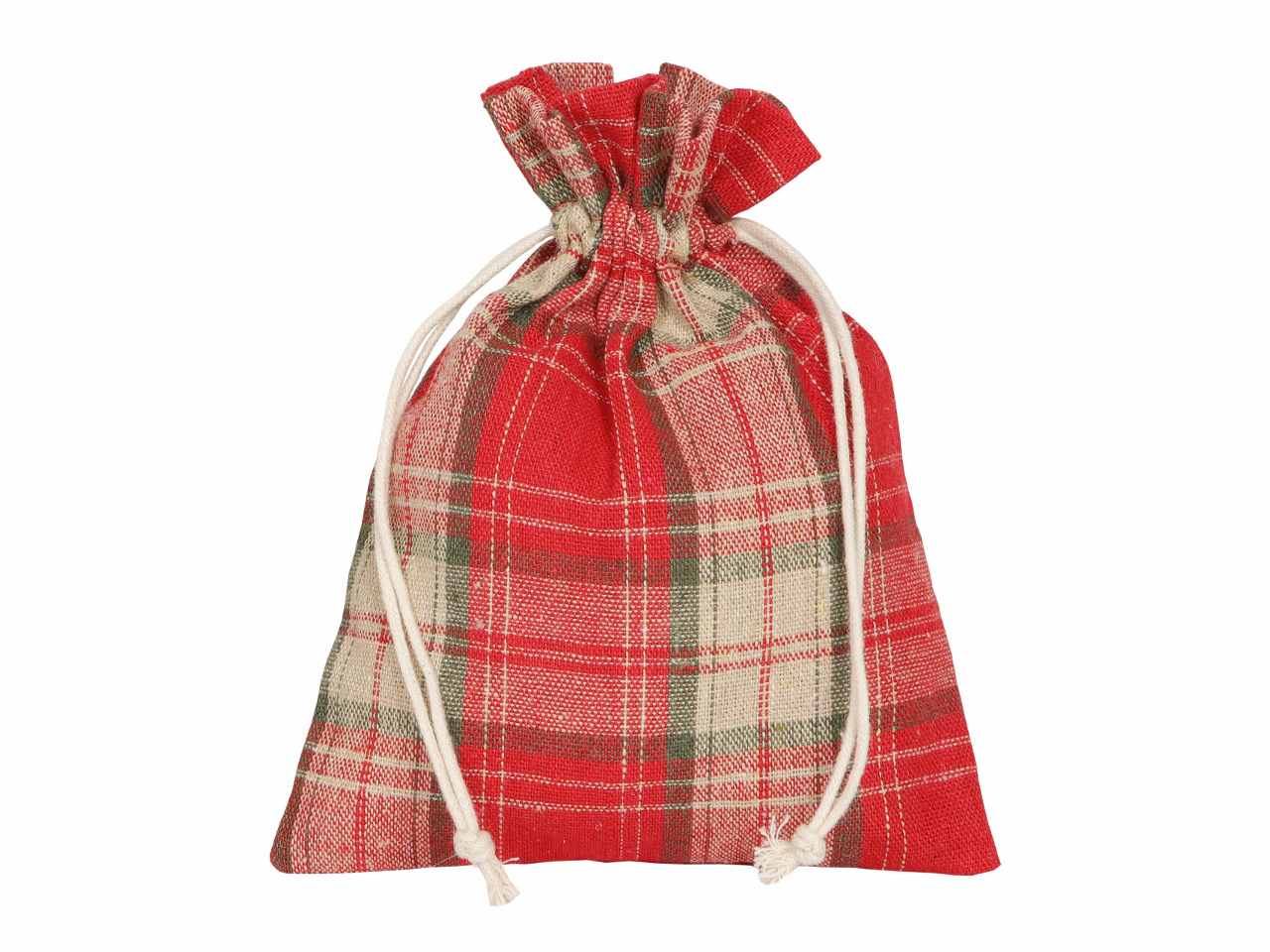 Edinburgh sacchetto cm14x18 rosso/naturale