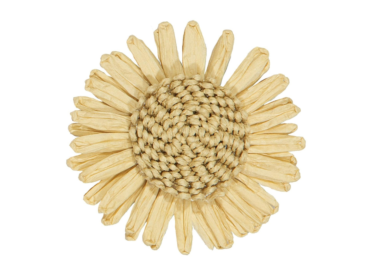 Girasole con spilla la confezione comprende 6 spille misura d.5,5cm crema