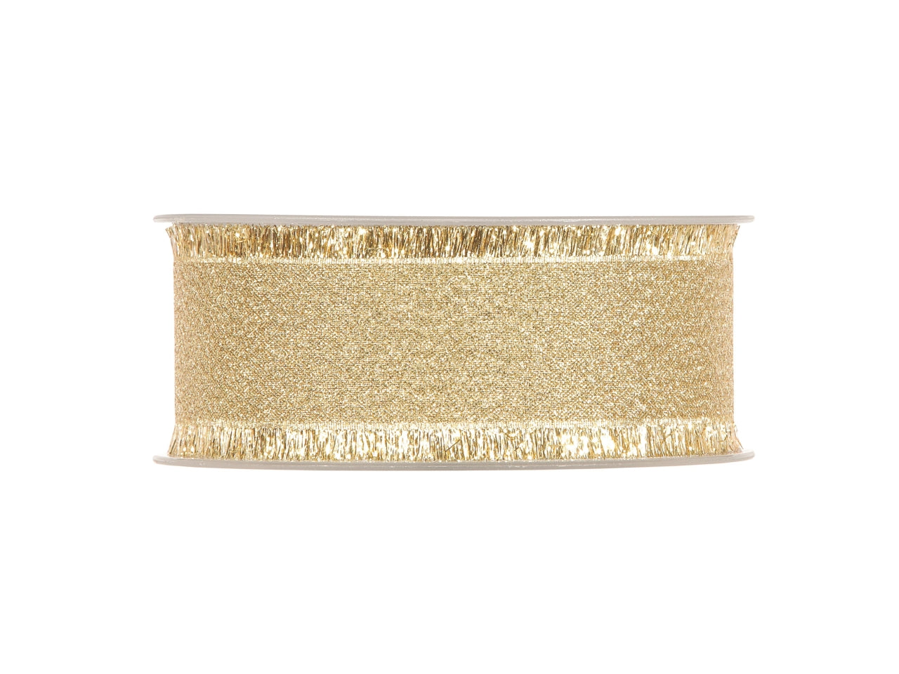 Nastro New Orleans dorato con frange lamè 40mm x 15 m - Piovaccari