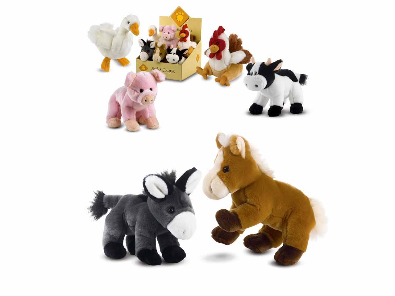 Peluche i piccoli plush farm tribe misura h.21cm