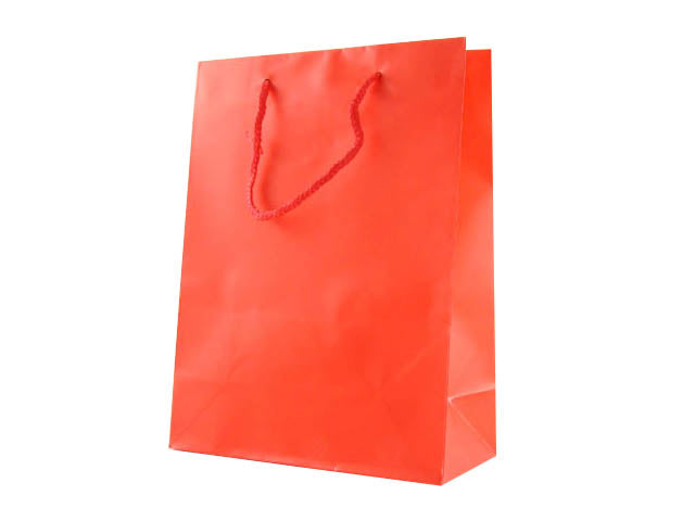 Shopper shopping in carta 157gr.f/p. 22x29+10cm rossa