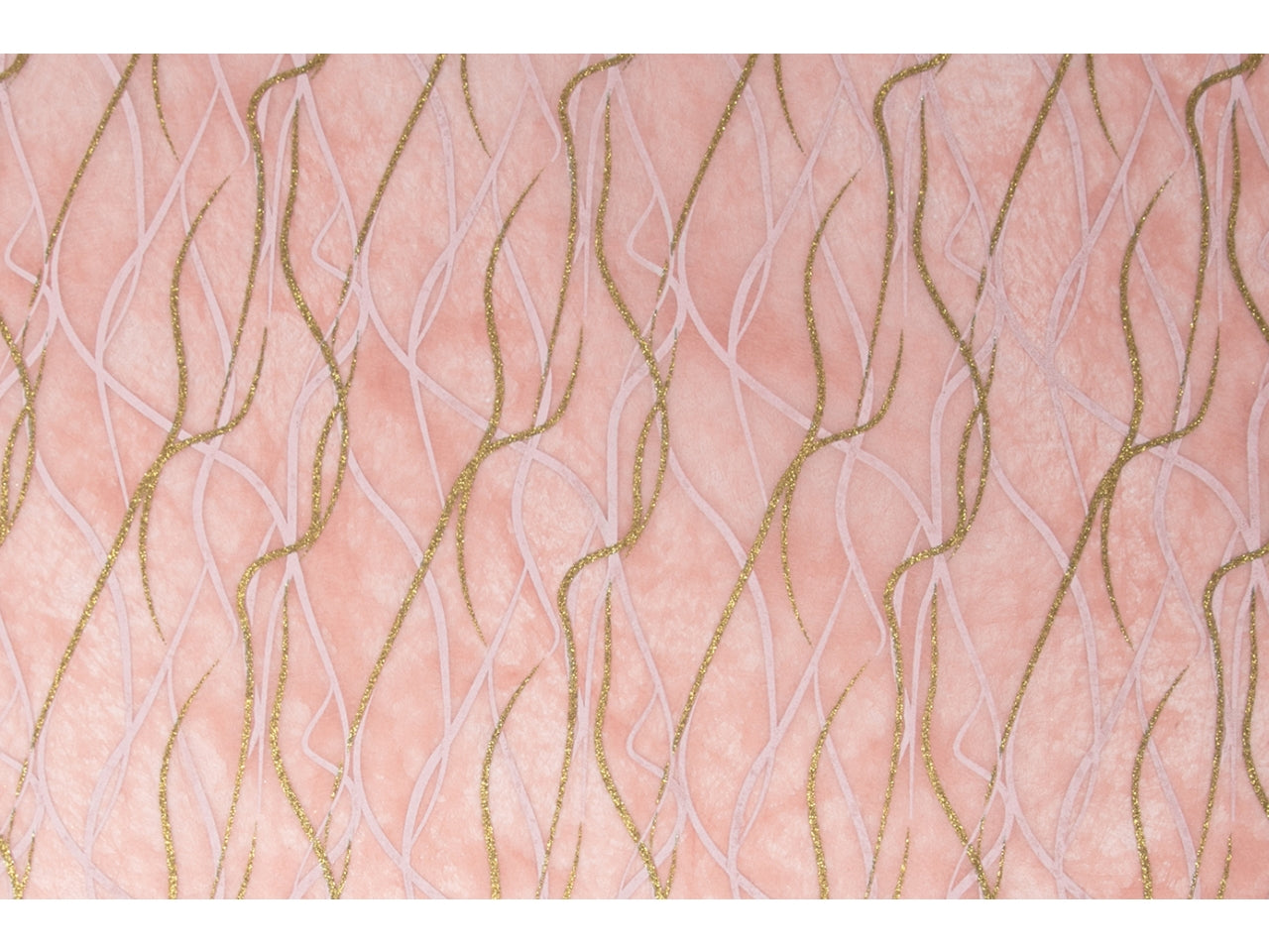 Rotolo carta da regalo rosa antico e dorata in polyweb 1x9m - Piennepi