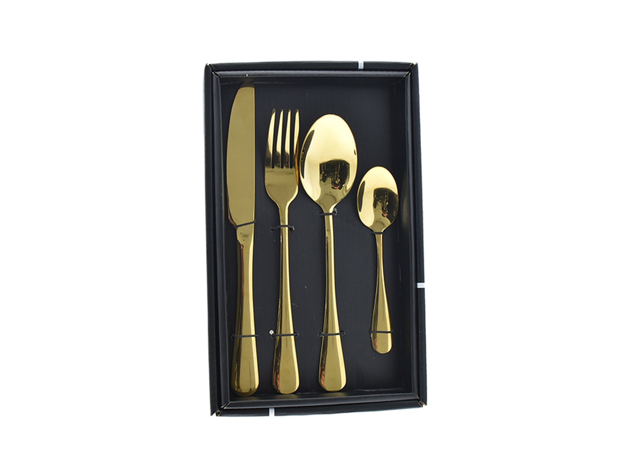 Posate in acciaio 24 pezzi oro
