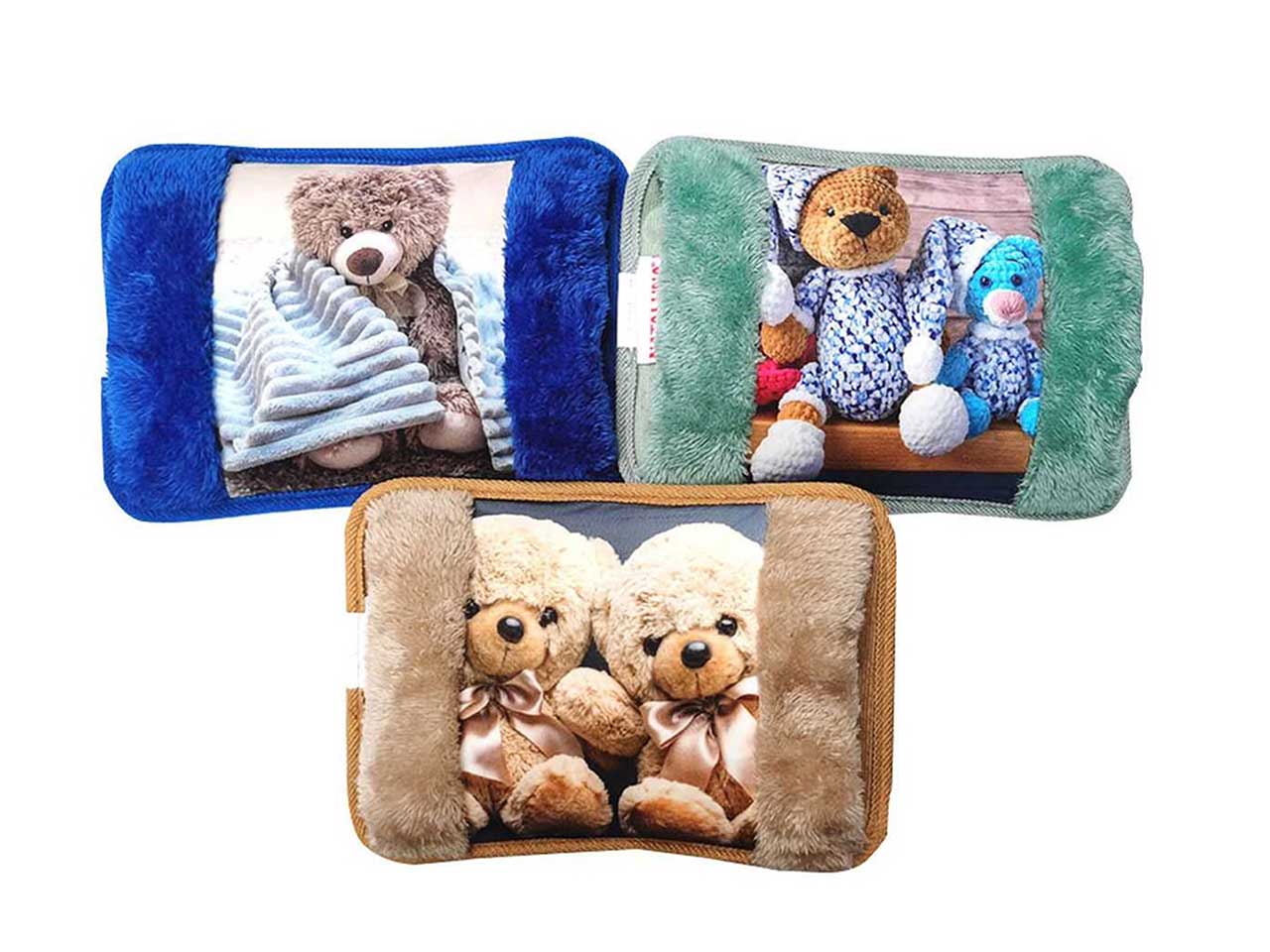 Borsa acqua calda con disegno orsetti in 3 assortimenti