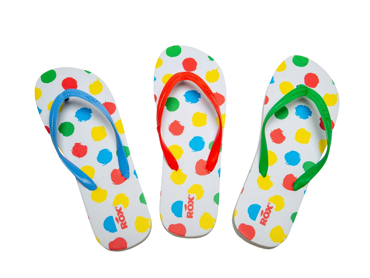 Infradito mare donna in gomma fantasia pois multicolor taglie 35/40 - Rox