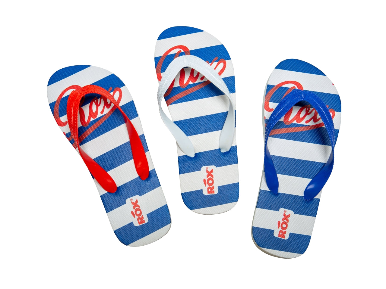 Infradito mare bimbo in gomma fantasia rigata multicolor taglie 28/34 - Rox