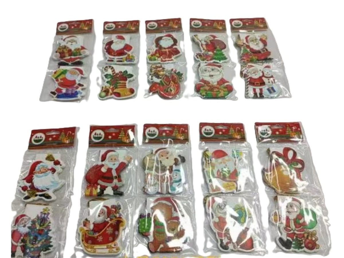 Chiudipacco natalizio set da 8 chiudipacco 8,3x7cm in 4 assortimenti